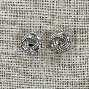 Silver Twist Earrings